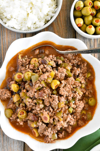 Cuban Picadillo - Ground Beef Stew - Casablanca Cooks